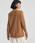 Фото #2 товара Women's 100% Cashmere Ribbed V-Neck Sweater, Regular & Petites, Created for Macy's