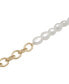 Браслет Macy's Cultured Freshwater Pearl & Oval Link 14k Gold-Plated Silver