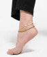 ფოტო #3 პროდუქტის Gold Watch Band and Herringbone Anklet Set