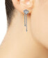 ფოტო #2 პროდუქტის Diamond Heart Cluster Chain Drop Earrings (1/4 ct. t.w.) in Sterling Silver