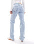 Фото #5 товара Stradivarius STR comfort fit straight leg jean in light blue