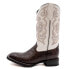 Фото #3 товара Ferrini Kai Embroidery Square Toe Cowboy Mens Brown, Off White Casual Boots 42