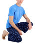 ფოტო #4 პროდუქტის Men's 2-Pc. Solid T-Shirt & Best Dad Printed Pajama Pants Set, Created for Macy's