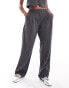 Фото #2 товара ONLY tailored straight trousers co-ord in dark grey