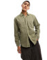 Pull&Bear twill textured shirt in light green