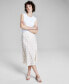Фото #1 товара Woman's Floral-Print Satin Midi Skirt, Created for Macy's