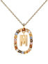 Beautiful gold plated necklace letter "M" LETTERS CO01-272-U (chain, pendant)