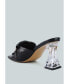 ფოტო #3 პროდუქტის Women's Deeba Diamante Embellishment Clear Spool Heel Sandals