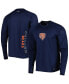 Фото #1 товара Men's Navy Chicago Bears Interval Long Sleeve Raglan T-shirt