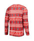 ფოტო #4 პროდუქტის Men's Red NC State Wolfpack Swivel Long Sleeve T-shirt and Pants Sleep Set