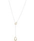 Lucky Brand two-Tone Teardrop 28" Lariat Necklace
