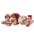 Winters Joy 16 piece Dinnerware Set, Service for 4 Красный - фото #1