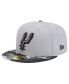 Фото #1 товара Men's Gray San Antonio Spurs Active Color Camo Visor 59fifty Fitted Hat