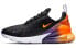 Кроссовки Nike Air Max 270 CN7077-081 черно-фиолетово-оранжевые 36.5 - фото #1