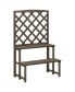 Фото #1 товара Plant Stand with Trellis Gray 27.5"x16.5"x45.2" Solid Fir Wood
