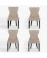 Фото #3 товара Velvet Upholstered Tufted Dining Chairs Set of 4