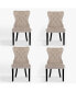 Velvet Upholstered Tufted Dining Chairs Set of 4