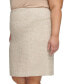 Plus Size Novelty-Tweed Pencil Skirt