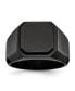 Stainless Steel Polished Black IP-plated Signet Ring