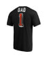 Фото #4 товара Men's Black San Francisco Giants Number One Dad Team T-shirt