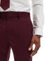 Фото #7 товара ASOS DESIGN slim suit trouser in burgundy