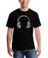 Men's Music Note Headphones Word Art T-shirt