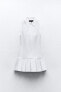 Фото #6 товара Короткое платье-рубашка со складками ZARA