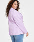 Фото #2 товара Trendy Plus Size Faux Double-Breasted Ponté-Knit Blazer, Created for Macy's