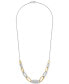 Diamond Chain Link Statement Necklace (1 ct. t.w.) in Sterling Silver & 14k Gold-Plate, 16" + 4" extender, Created for Macy's