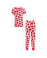 ფოტო #1 პროდუქტის Infant Girl Organic Cotton Tight-Fit Pajama Set, Poppy