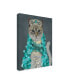 Fab Funky Grey Cat with Bells, Portrait Canvas Art - 15.5" x 21"