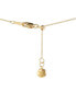 ფოტო #3 პროდუქტის Chocolate Diamond & Nude Diamond Double Orbital Pear Halo Adjustable 20" Pendant Necklace (3/4 ct.t.w.) in 14k Gold