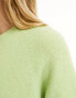 & Other Stories alpaca short sleeve knitted jumper in green