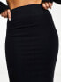 Фото #7 товара ASOS DESIGN seamless co-ord tubular midi skirt in black