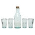 KITCHEN GOODS Recycled Glass Bottle And 4 Glasses Прозрачный - фото #1