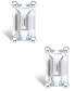 ფოტო #5 პროდუქტის White Topaz (3/4 ct. t.w.) Stud Earrings in 14K Yellow Gold or 14K White Gold