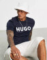 Hugo Dulivio logo t-shirt in navy