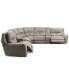 Фото #11 товара CLOSEOUT! Terrine 7-Pc. Fabric Sectional with 2 Power Motion Recliners and 2 USB Consoles, Created for Macy's