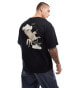 ADPT oversized t-shirt with defiance horse backprint in black