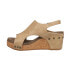 Corkys Carley Studded Wedge Womens Beige Casual Sandals 30-5316-TPSM