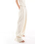 Фото #1 товара Mango linen mix co-ord trousers in beige