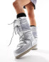 Фото #4 товара Moon Boot high ankle snow boots in silver