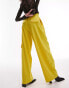 Фото #4 товара Topshop Tailored utility style trouser in acid yellow