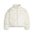 Puma Classics Oversized Puffer Full Zip Jacket Womens White Casual Athletic Oute