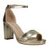 Фото #4 товара Chinese Laundry Teri Ankle Strap Metallic Platform Womens Gold Dress Sandals TE