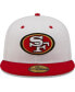 Фото #4 товара Men's White and Scarlet San Francisco 49ers Flipside 59FIFTY Fitted Hat