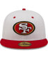 ფოტო #4 პროდუქტის Men's White and Scarlet San Francisco 49ers Flipside 59FIFTY Fitted Hat