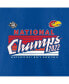 Women's Royal Kansas Jayhawks 2022 NCAA Men's Basketball National Champions Poster Schedule V-Neck T-shirt