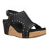 Фото #2 товара Corkys Carley Studded Wedge Womens Black Casual Sandals 30-5316-BOST