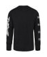 Фото #2 товара Men's Black Detroit Pistons 2023/24 City Edition Triplet Franklin Long Sleeve T-shirt